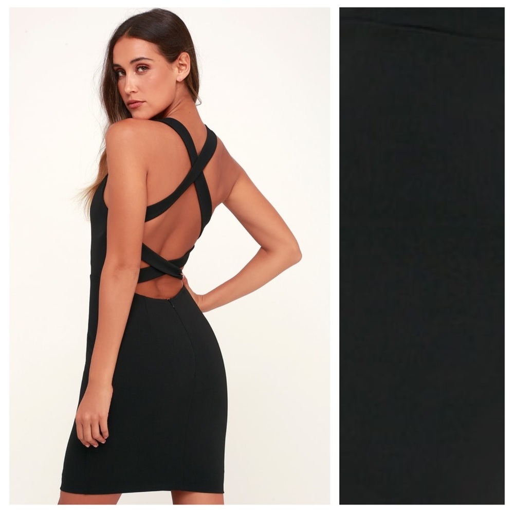 Lulus Feeling Right Black Strappy Bodycon Dress